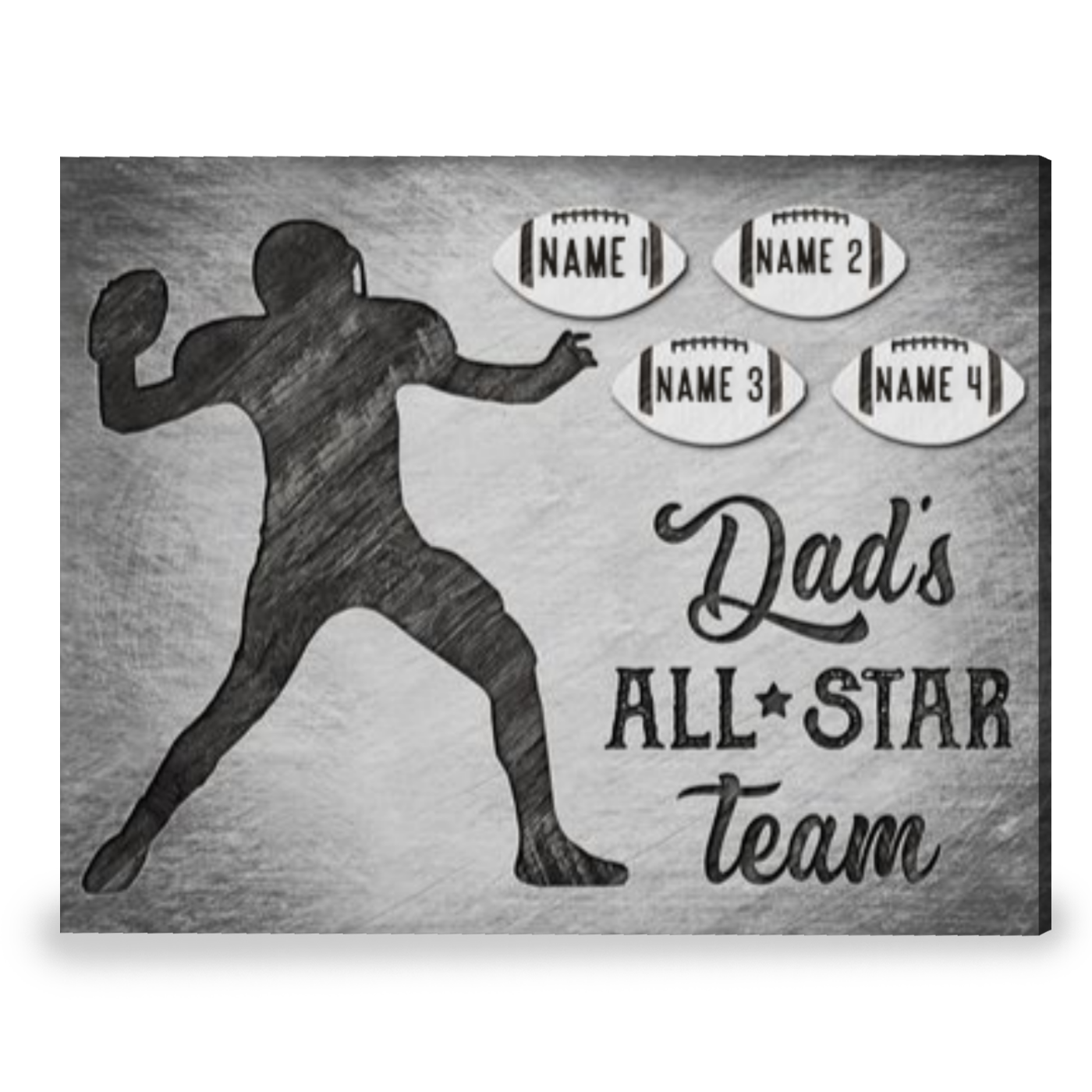 Football Father’s Day Gift Personalized Gift For Dad Who Loves Football Canvas Print