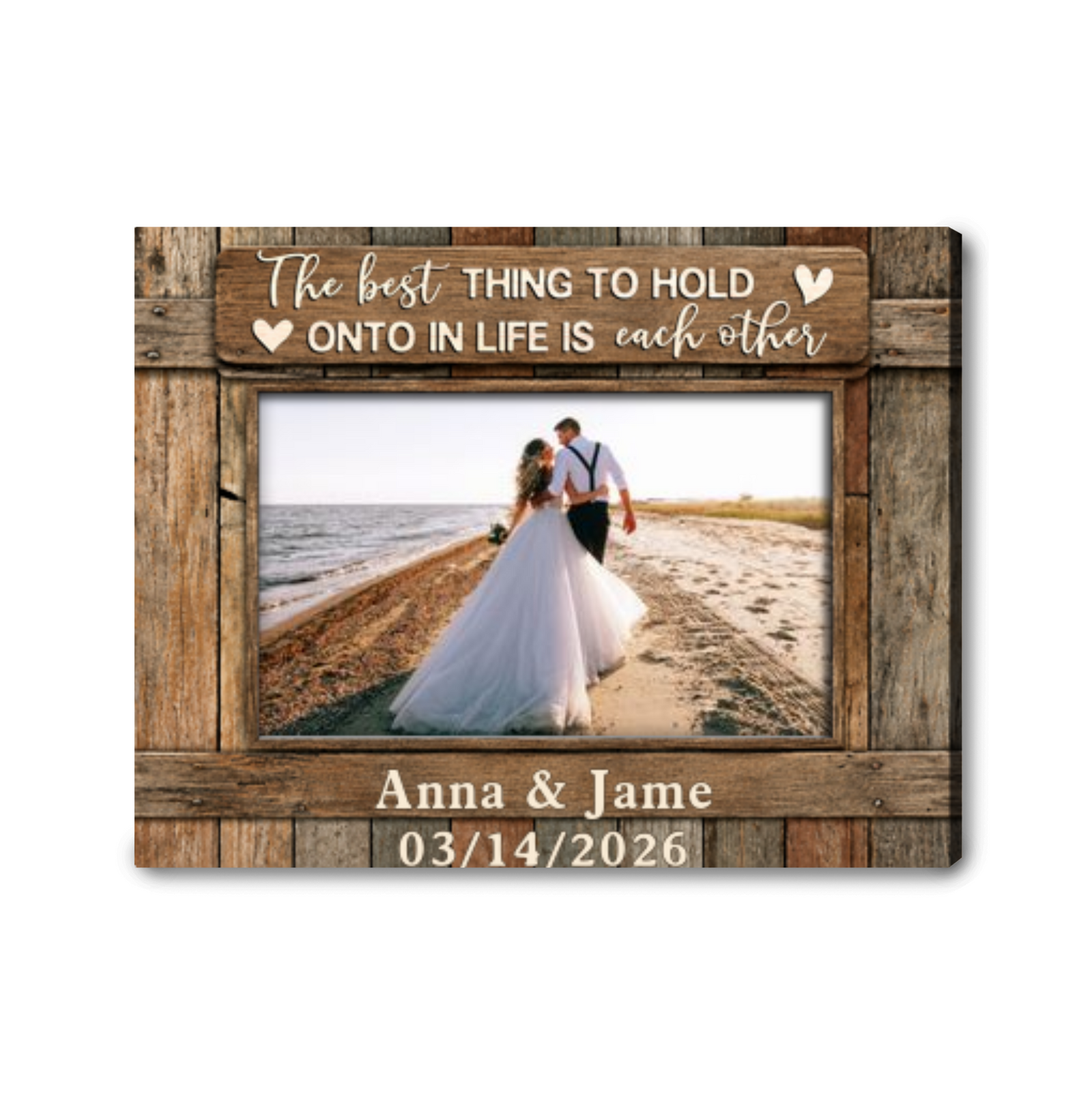 Personalized Wedding Photo Canvas Custom Couple Anniversary Gift