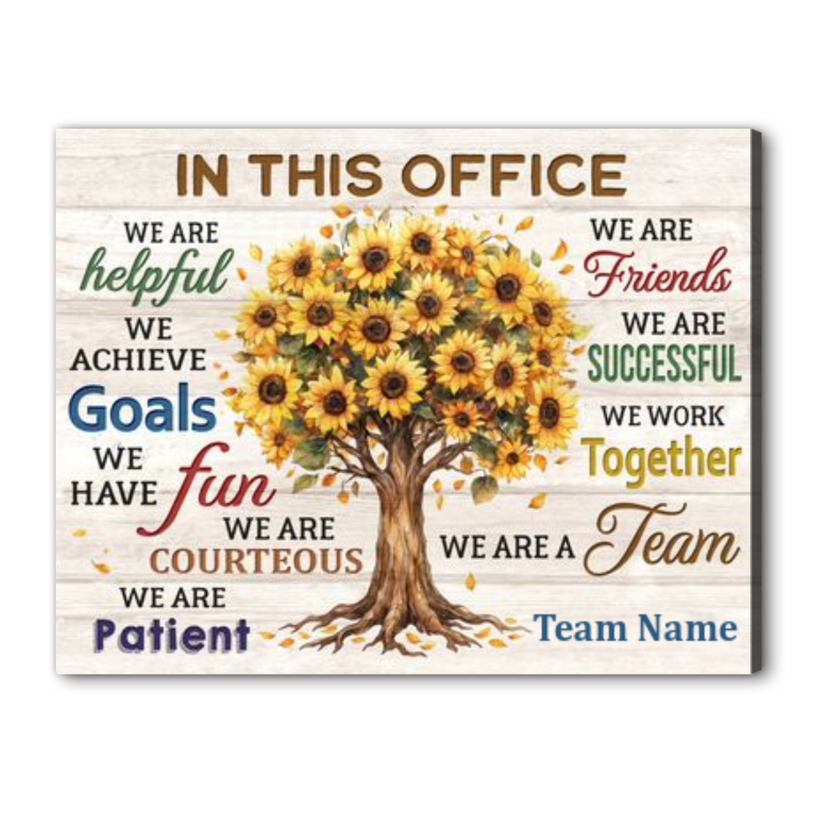 Custom Motivational Office Decor In This Office Canvas Print