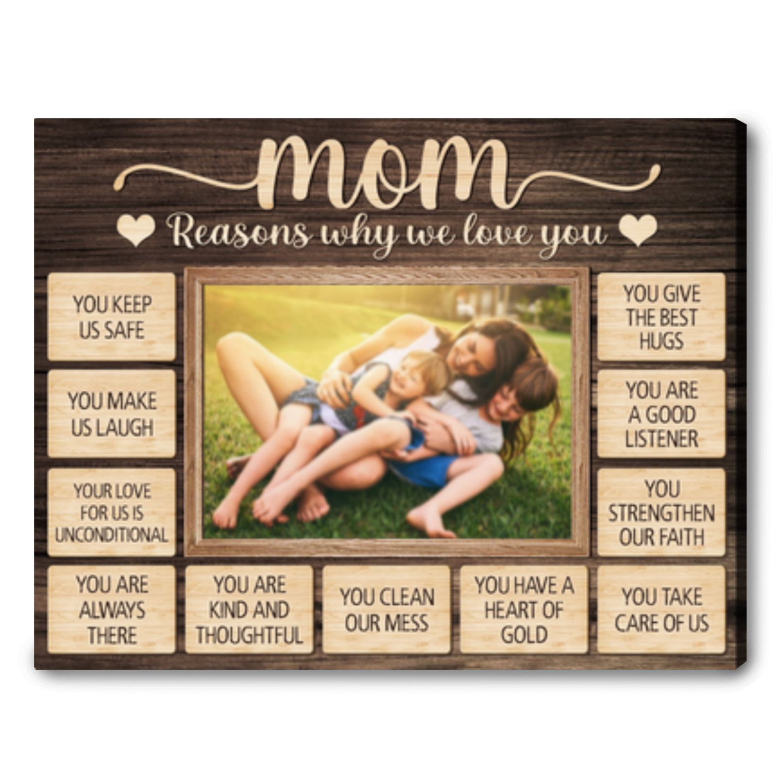 Custom Reasons Why We Love You Mom Canvas Perfect Mother's Day Gift