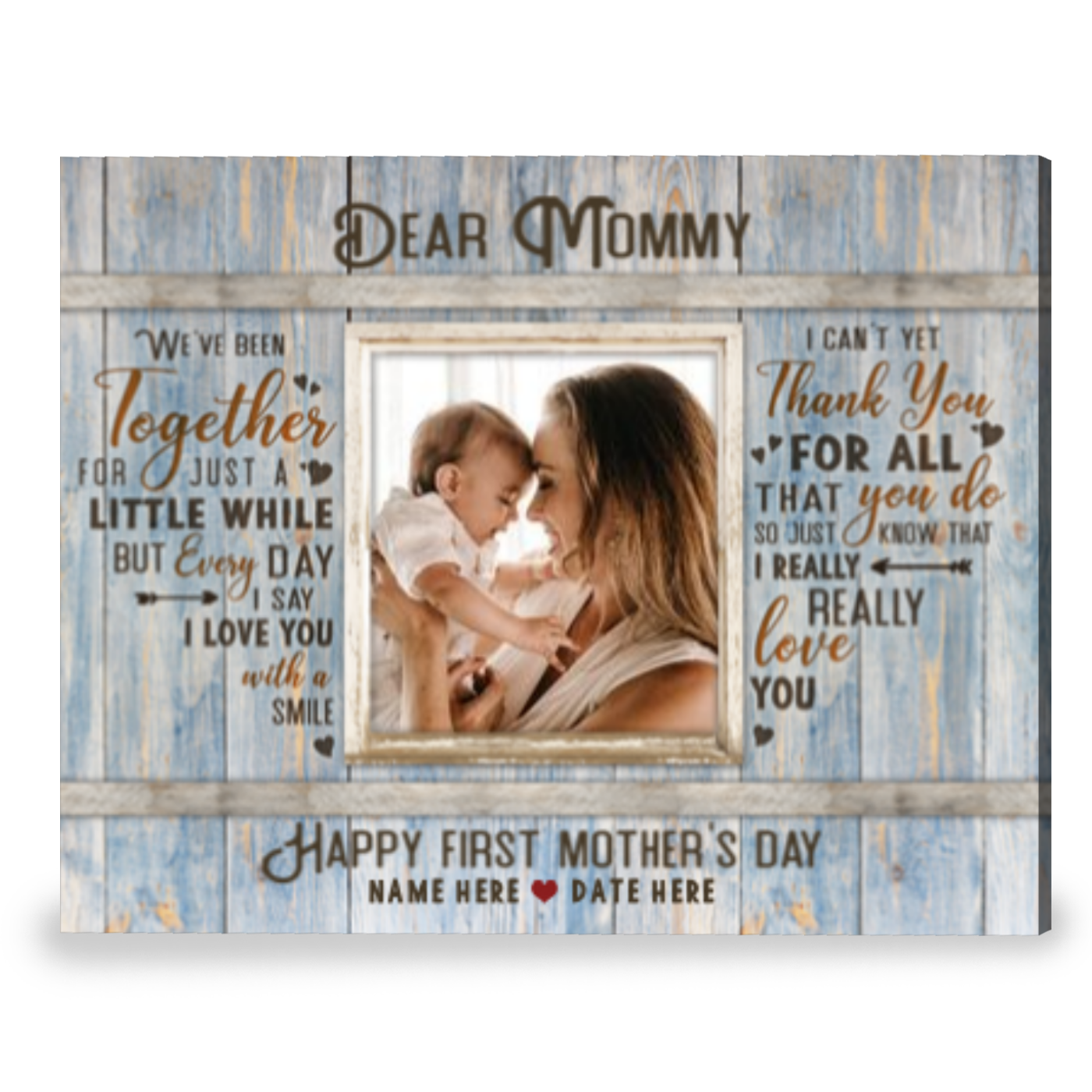 First Time Mother's Day Gift Gift For First Time Mother Canvas Print