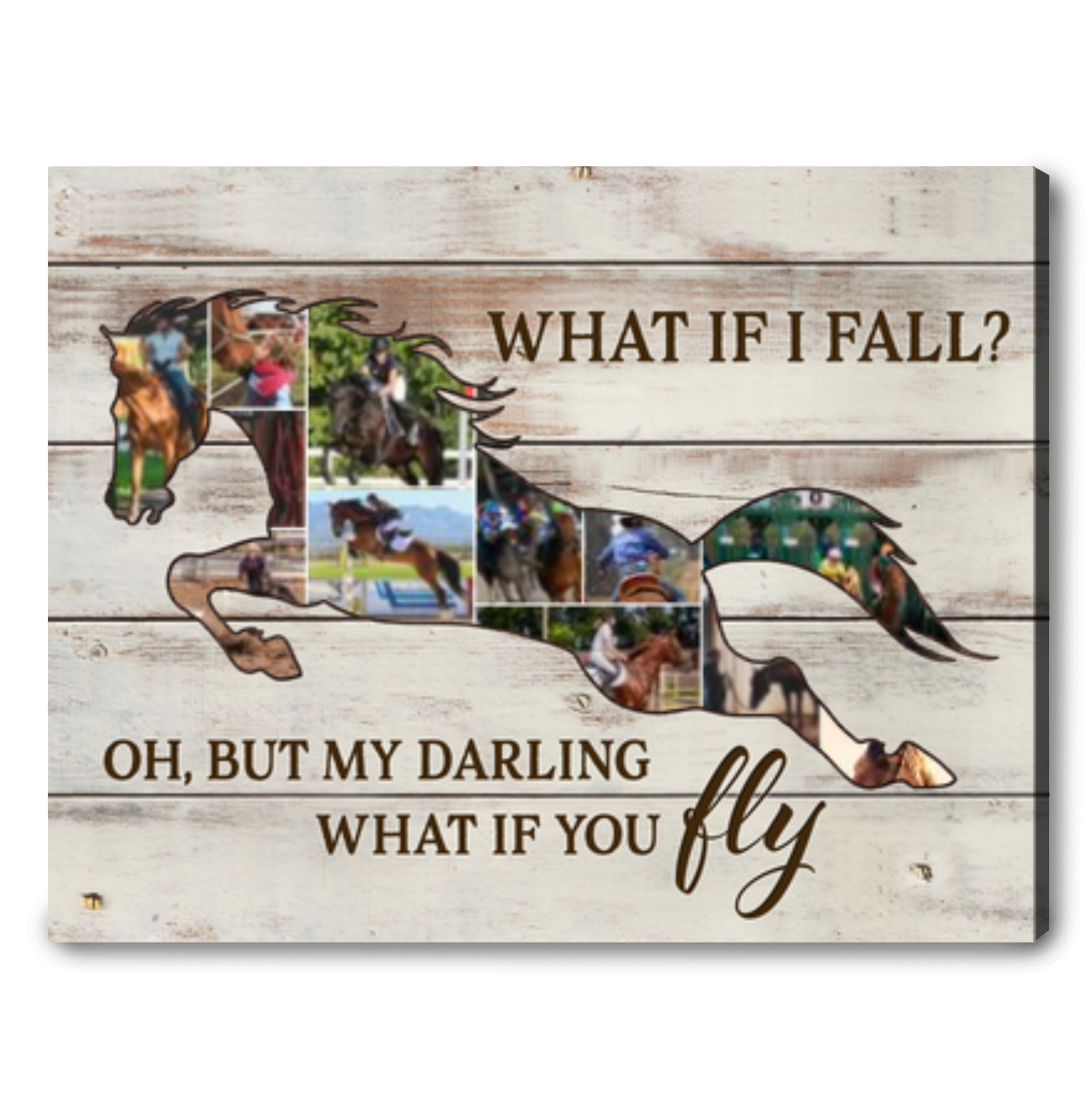 Horse Photo Prints Horse Photo Collage What If I Fall Canvas Print
