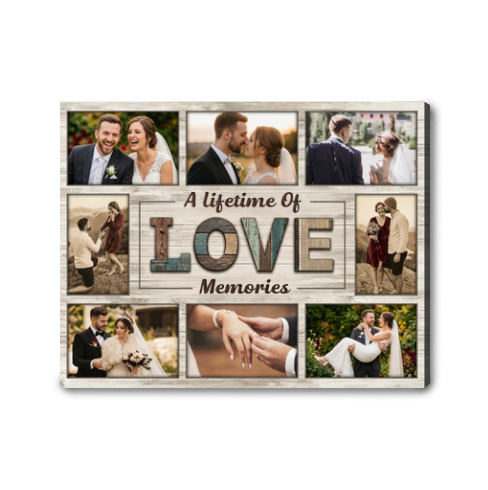 Personalized Couple Photo Canvas Custom Love Story Wall Art Gift