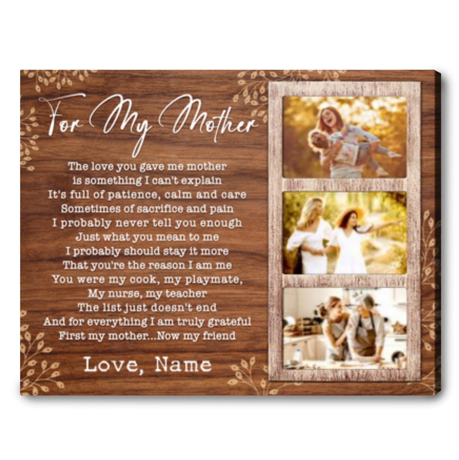 A Mother's Day Celebration Customized Wall Art Canvas