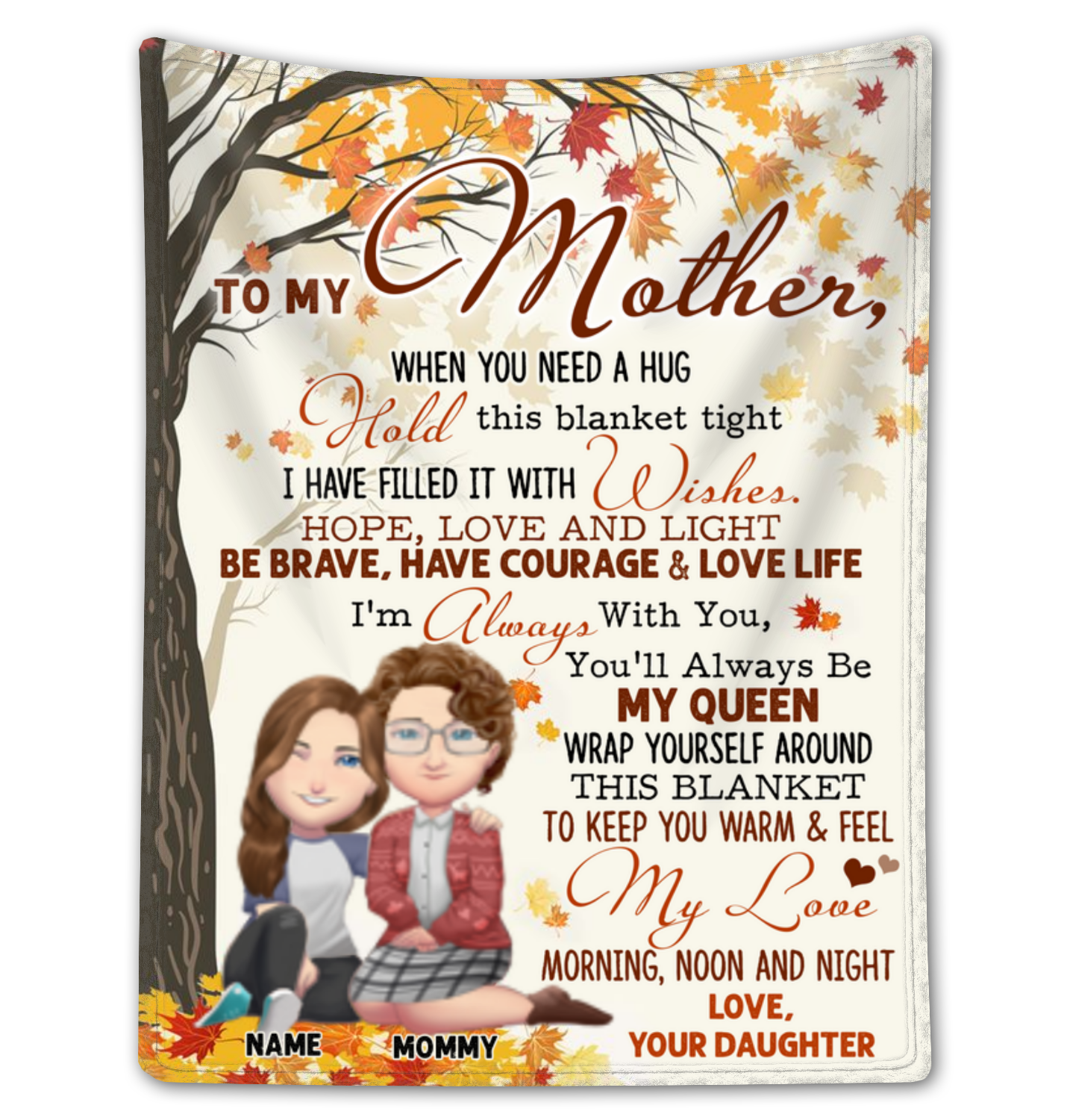 Personalized To My Mother Blanket Gift Meaningful Gift For Mother's Day