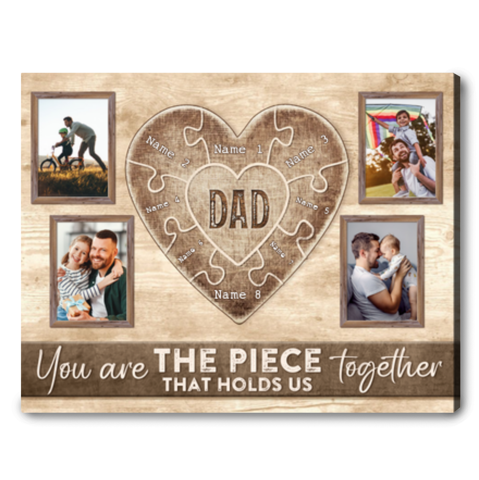 Thoughtful Father's Day Gift Custom Canvas Gift For Dad From Children