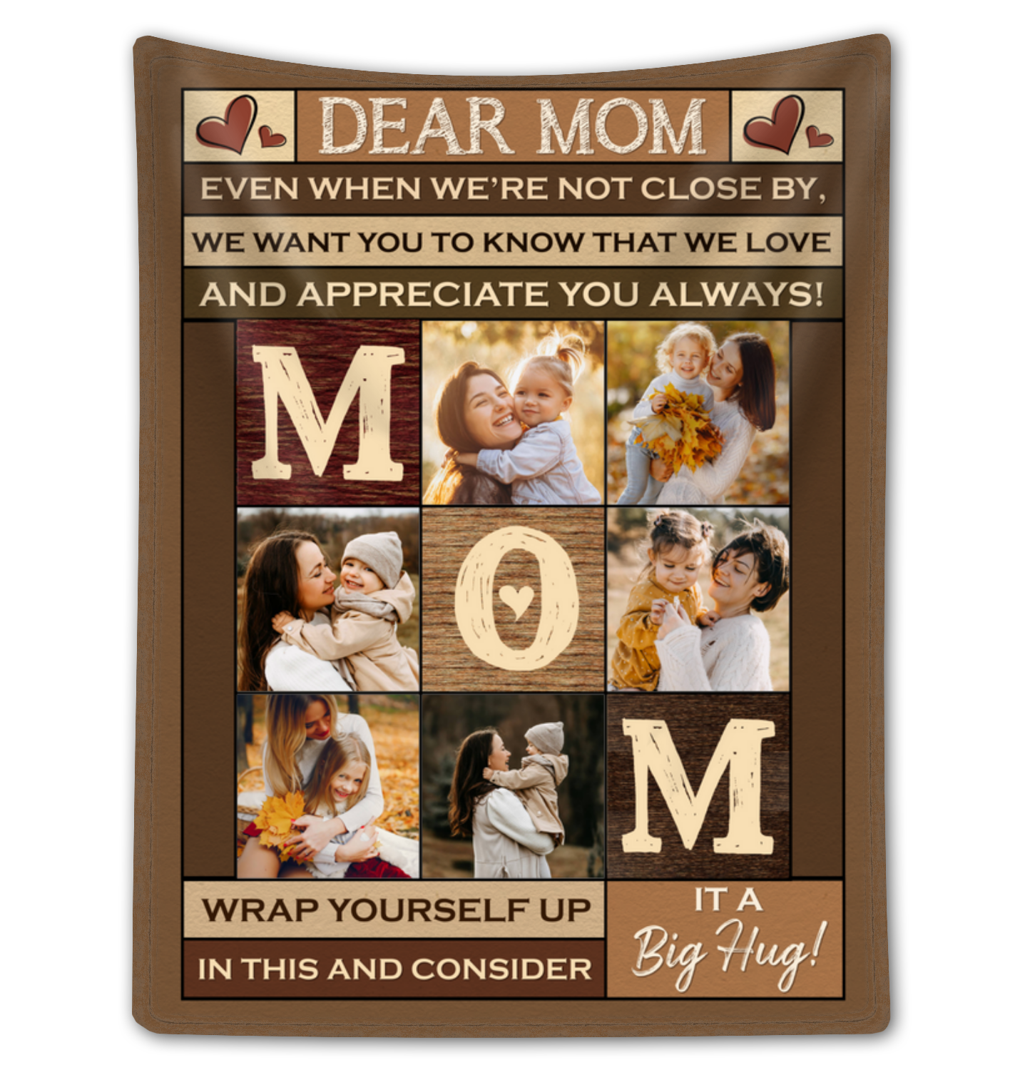 Personalized Dear Mom Blanket From Daughter Or Son Sentimental Mom's Day Gift