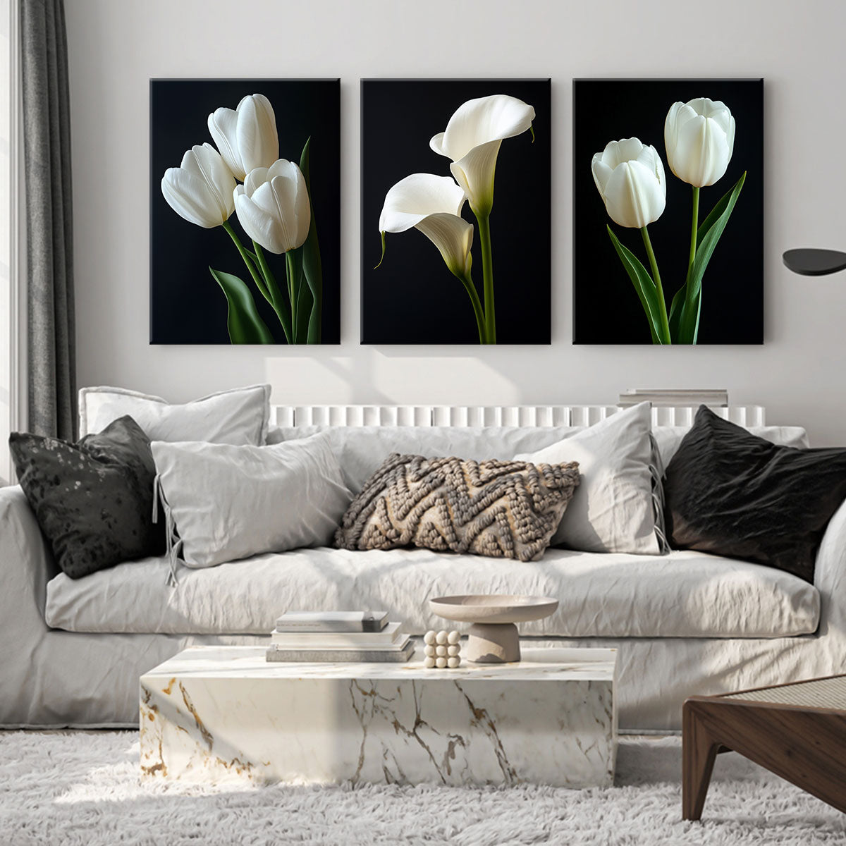Silent Duo ưPale Tulip Pair Flower Art