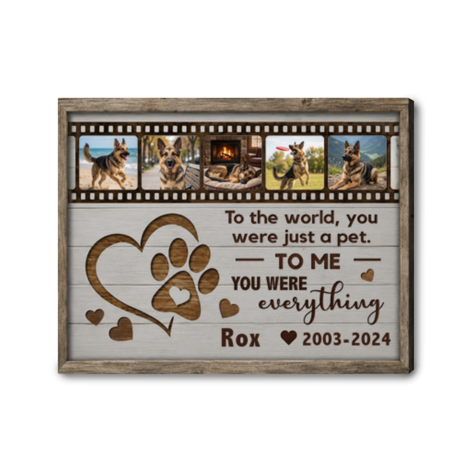 Personalized Family Paw Print Canvas Custom Pet Lover Family Wall Art