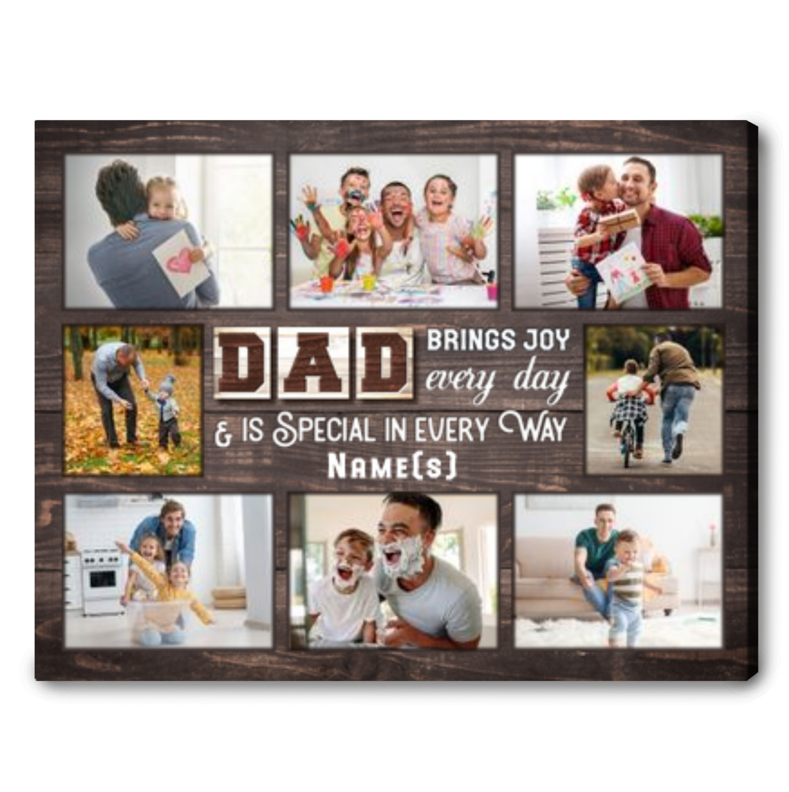 Dad Photo Collage Canvas First Father's Day Gifts