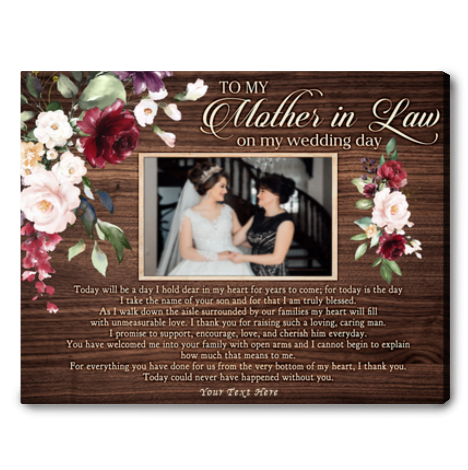 Gift For Mother In Law On Wedding Day Mother Of The Groom Gift From Bride